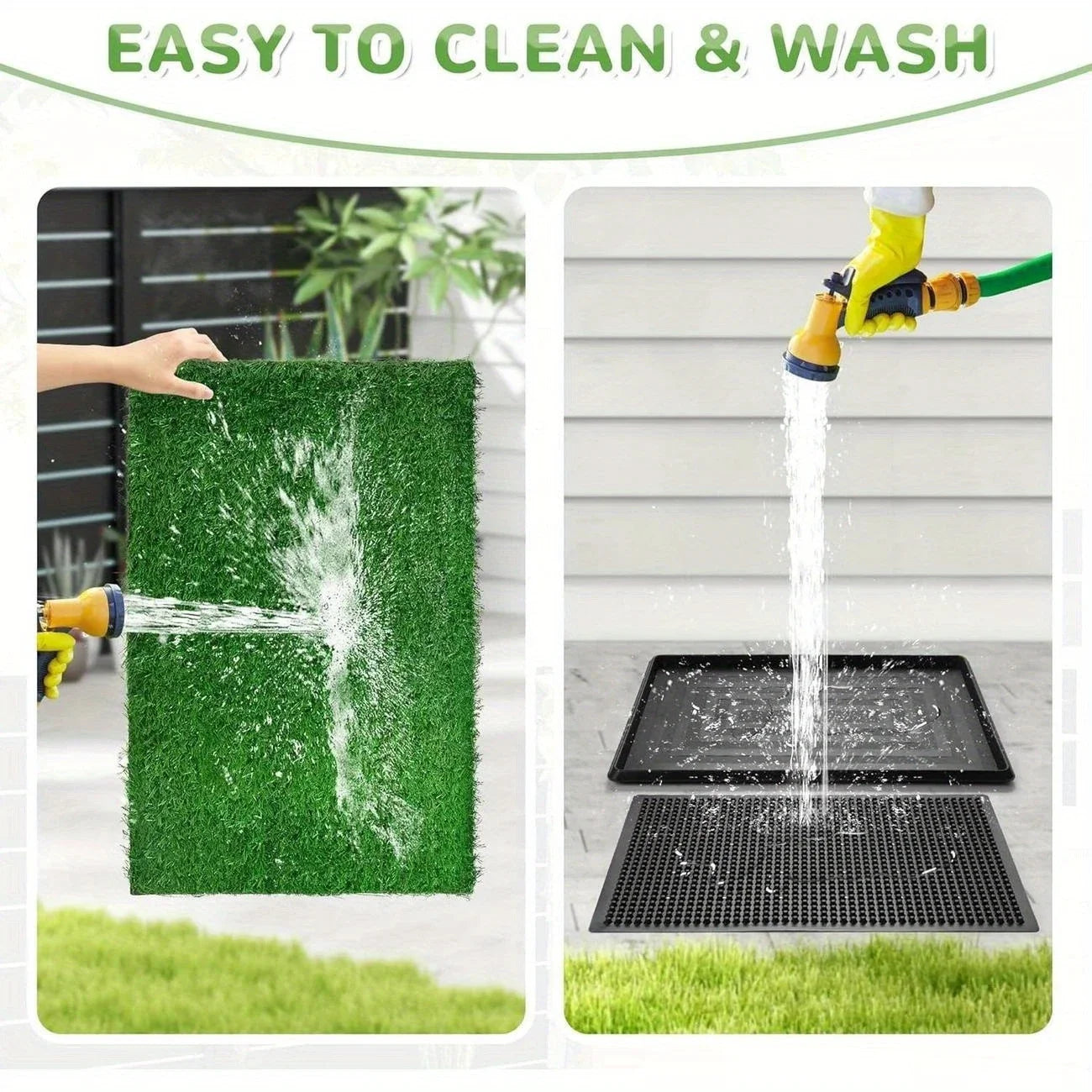 Dog Toilet Portable Drainage Turf Bath Mat Three-Layer System