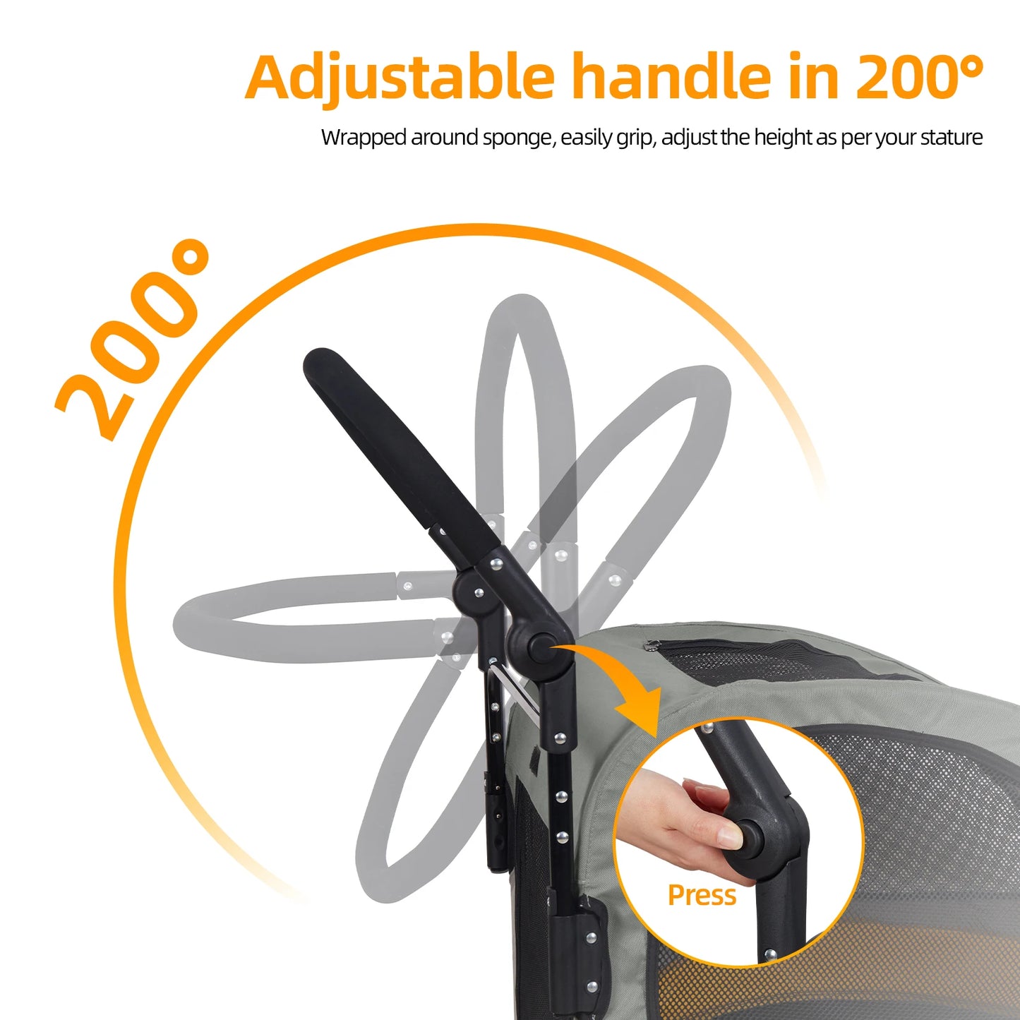 Portable Dog Stroller Foldable Travel Carrier For Pets