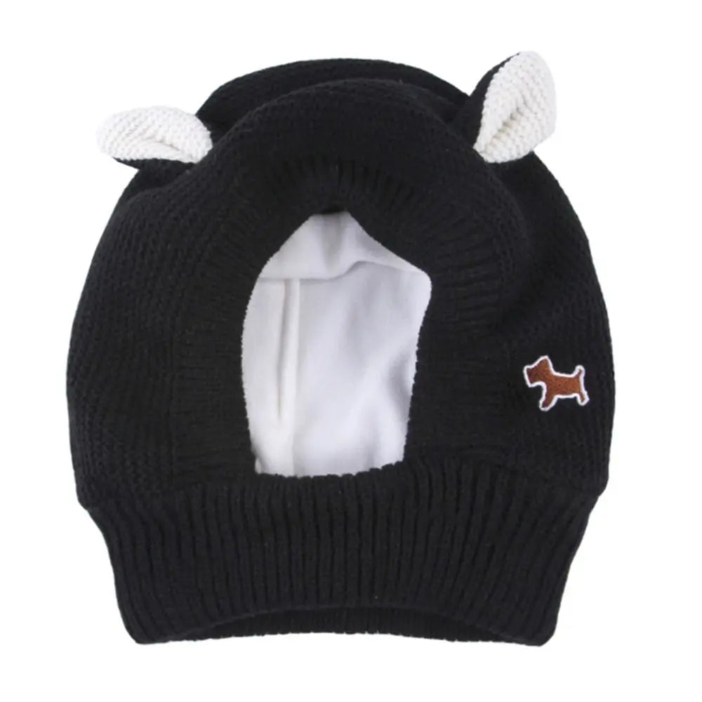 Dog Earmuffs Knitted Fleece Hat For Anxiety Relief Winter Warm