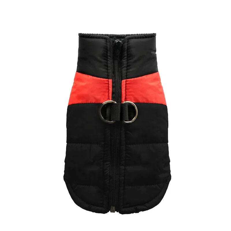 Dog Coat Waterproof Padded Winter Vest With Zipper