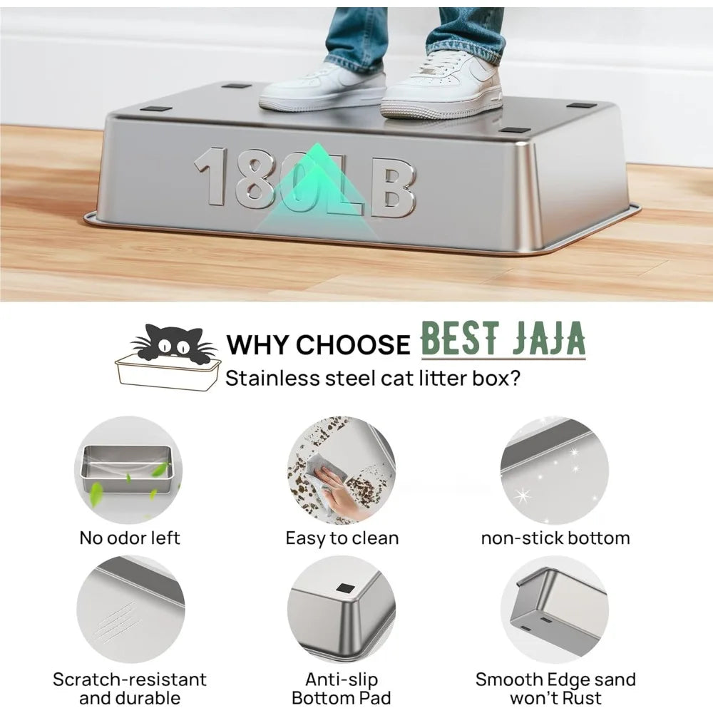 Cat Litter Box Self-Cleaning Enclosed Top-Entry Design