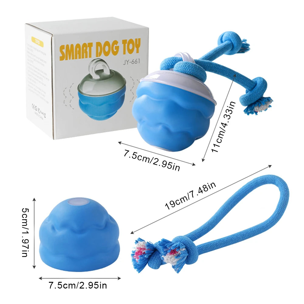 APWIKOGERE Dog Toy Electric Rolling Ball With Rope