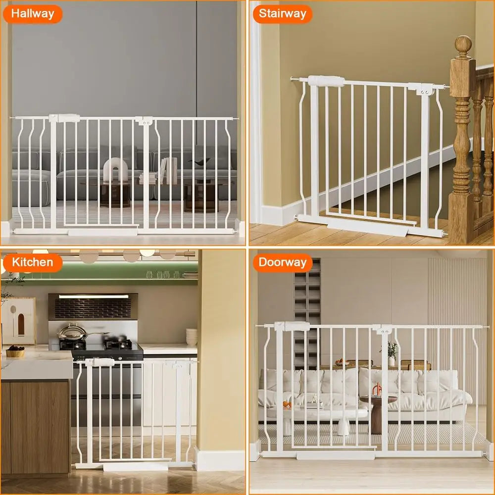 Baby Gate Extra Wide Adjustable Plastic Indoor Use