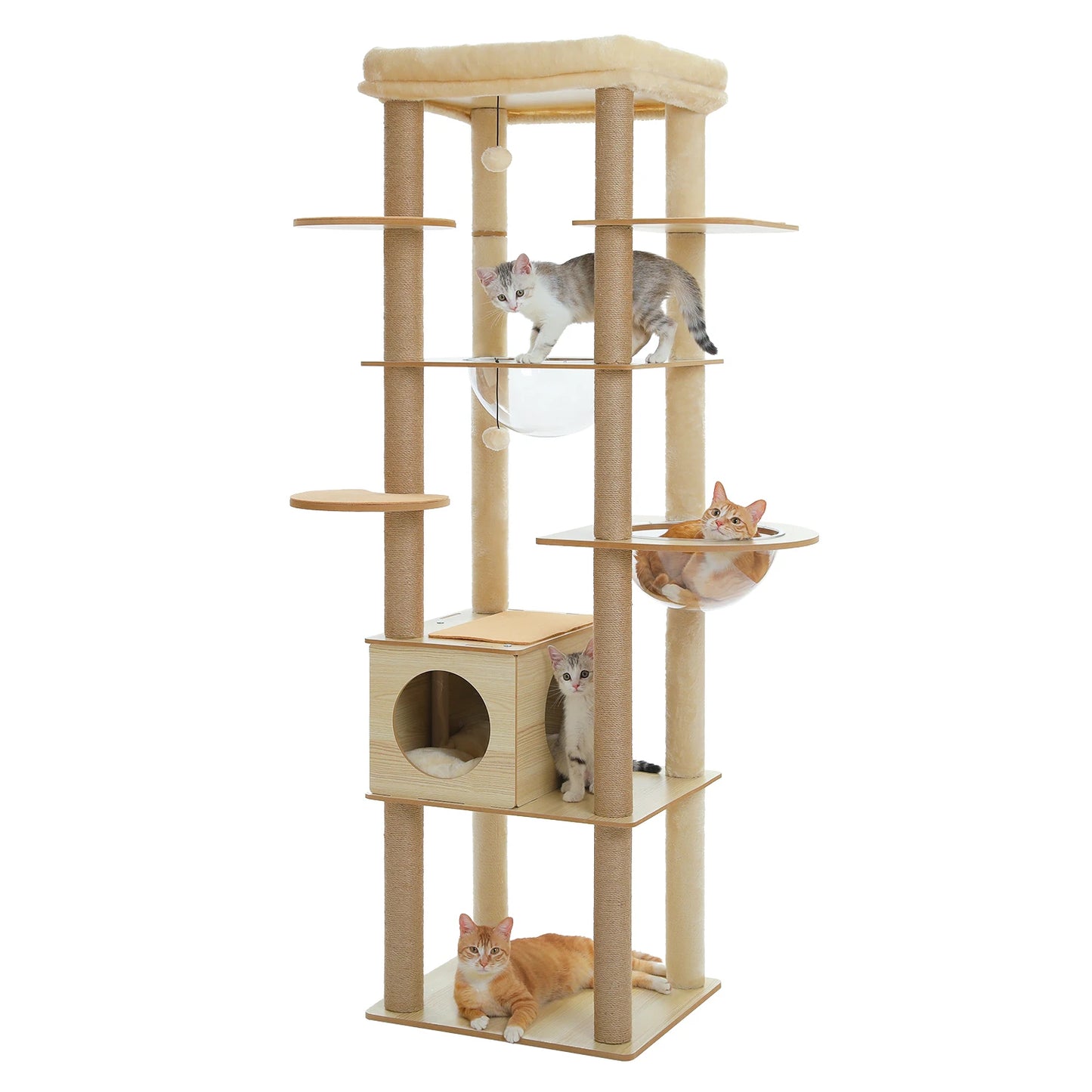 PAWZ Road Cat Tree Multi-Level Indoor Wood Construction