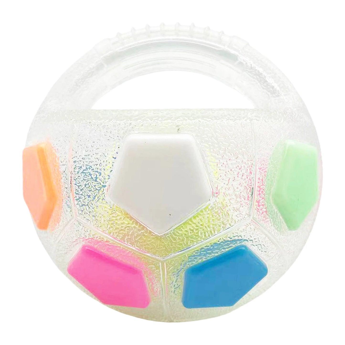 Dog Calming Ball With Handle Football Toy, Squeaky Interactive