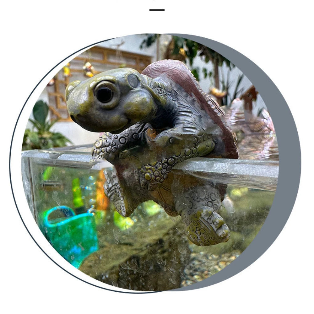 Fish Tank Hanging Turtle Ornaments Resin For Aquariums