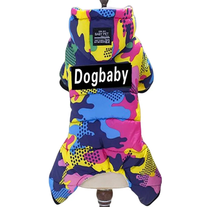 Dog Jumpsuit Warm Winter Waterproof Cotton Hoodie
