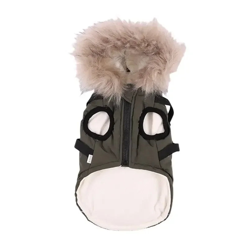 Dog Jacket Harness Winter Coat For Pets Cozy Warm Cotton