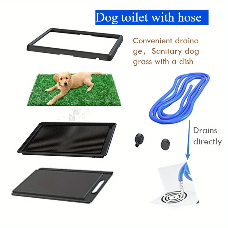 Dog Toilet Portable Drainage Turf Bath Mat Three-Layer System