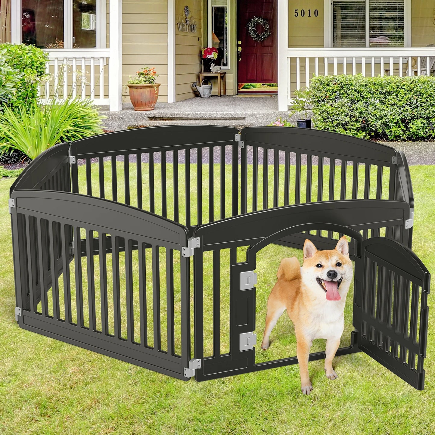 Dog Playpen Folding Enclosure For Indoor Use And Yard