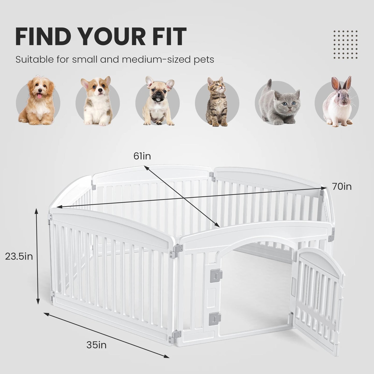 Dog Playpen Folding Enclosure For Indoor Use And Yard