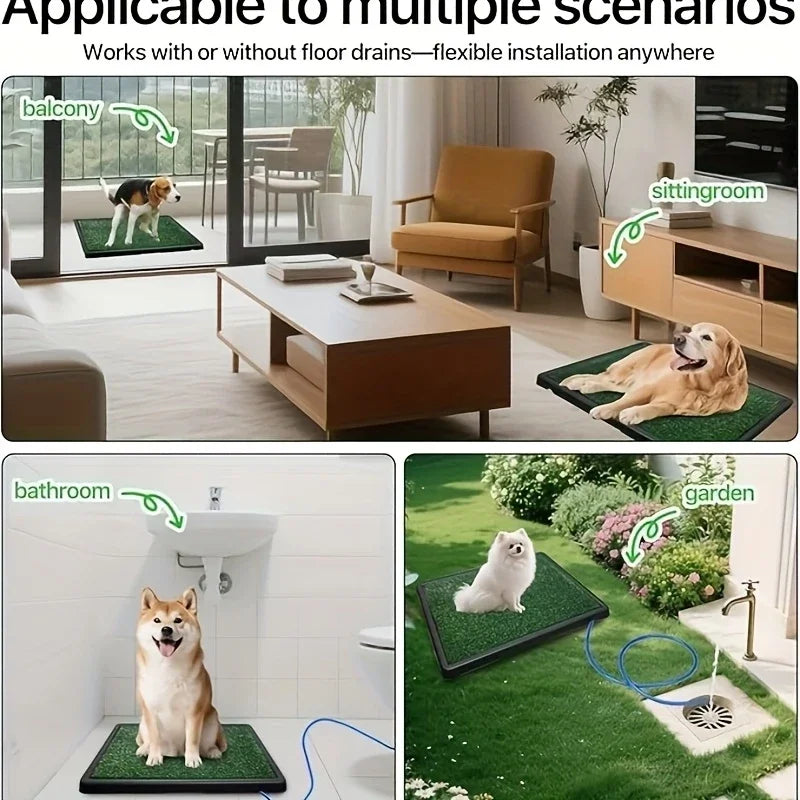 Dog Toilet Portable Drainage Turf Bath Mat Three-Layer System