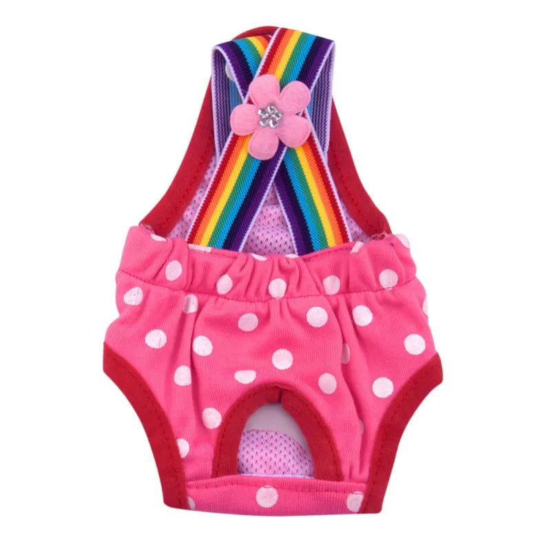 Dog Diaper Shorts Washable Cotton Dot Pattern All Seasons