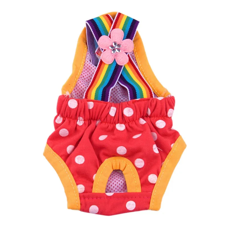 Dog Diaper Shorts Washable Cotton Dot Pattern All Seasons