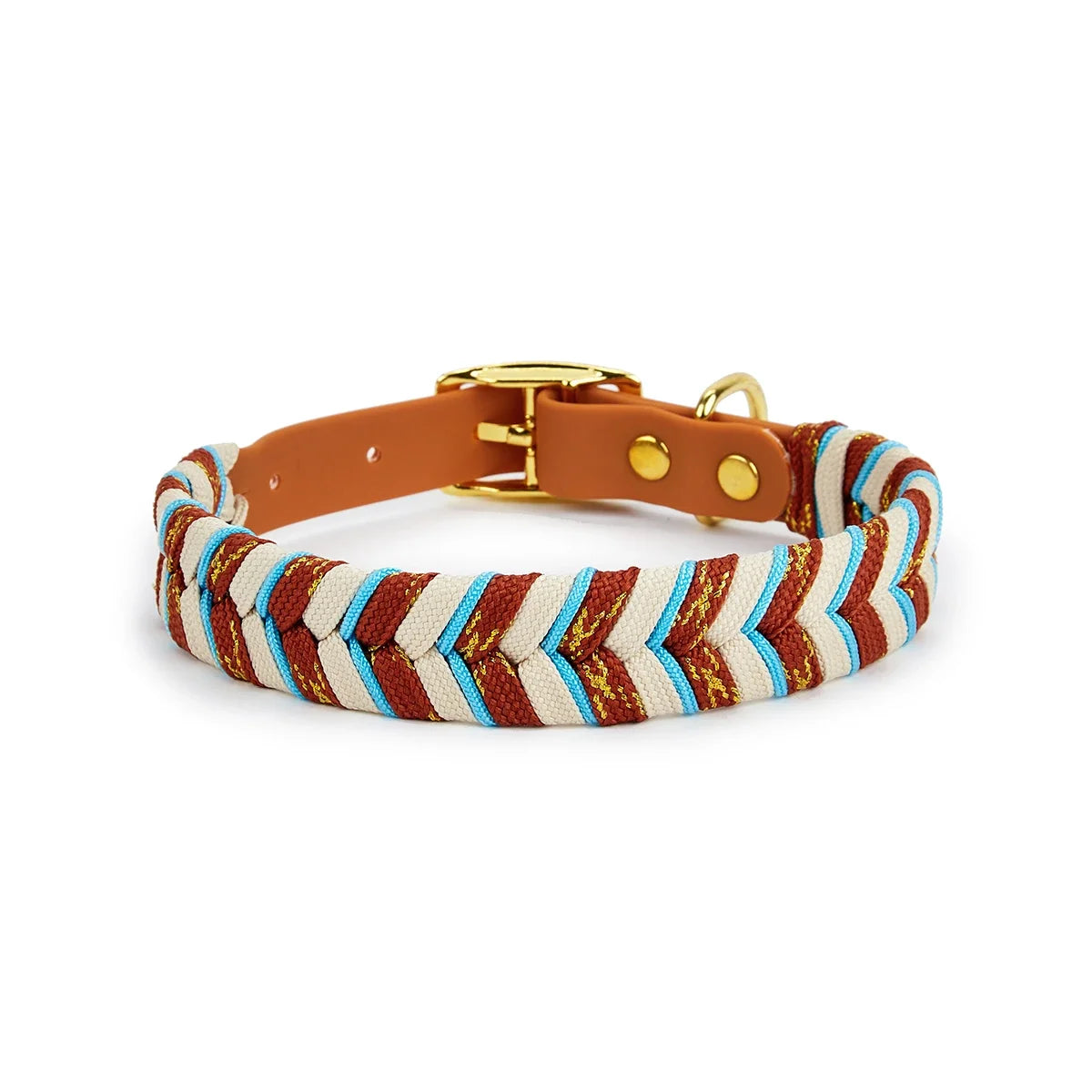 Dog Collar Striped Polyester Blend Reflective Breakaway