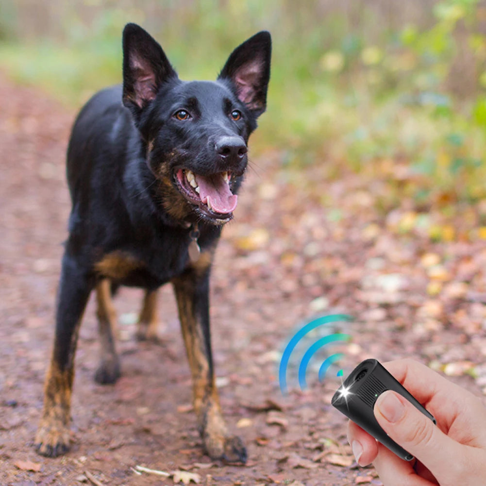 APWIKOGER Dog Bark Deterrent Device Ultrasonic Long Range LED
