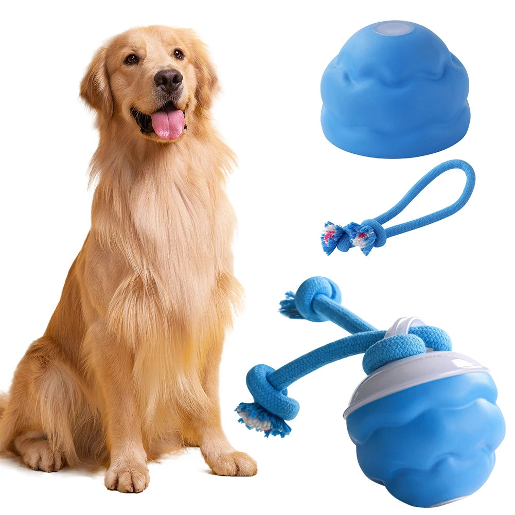 APWIKOGERE Dog Toy Electric Rolling Ball With Rope