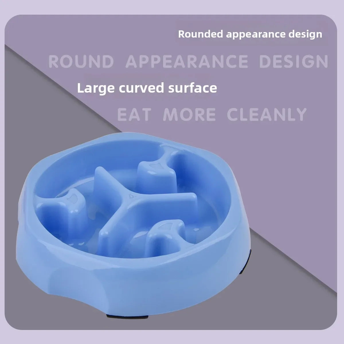 Dog Slow Feeder Bowl Anti Spill Anti Slip Plastic Dish