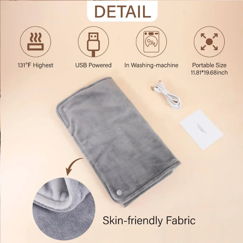 Pet Heating Blanket Corduroy Warmer for Cats and Dogs