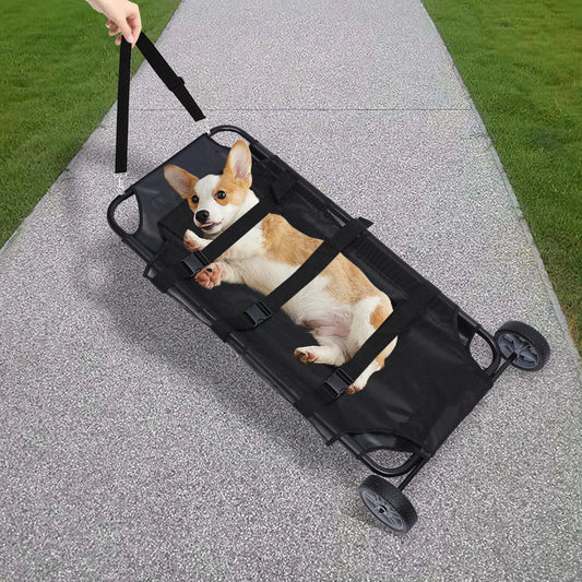 Pet Stretcher Stainless Steel Frame Oxford Cloth Foldable Bed