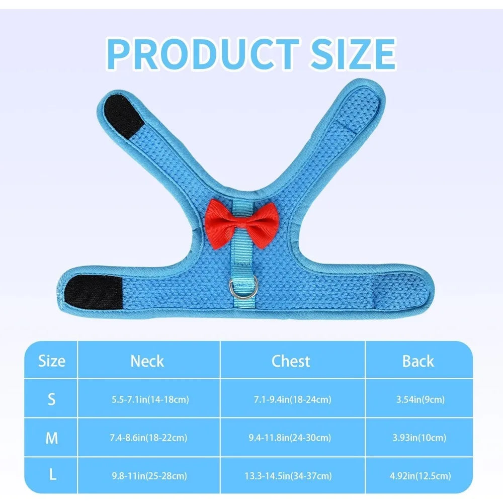 Bunny Harness and Leash Set With Breathable Mesh Vest