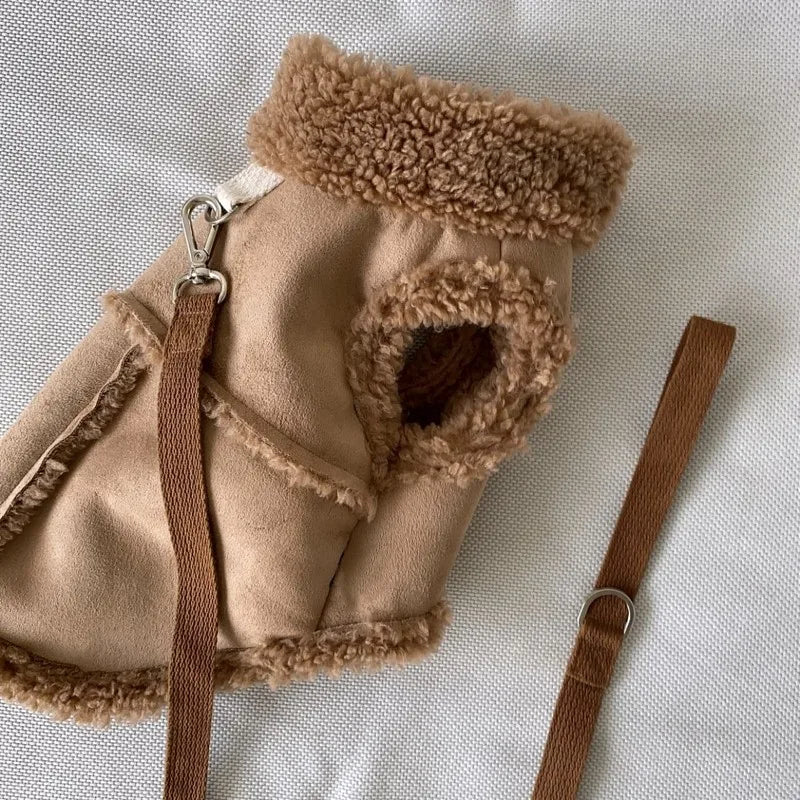 Dog Vest Fleece Warm Winter Coat For Pets Indoor Outdoor