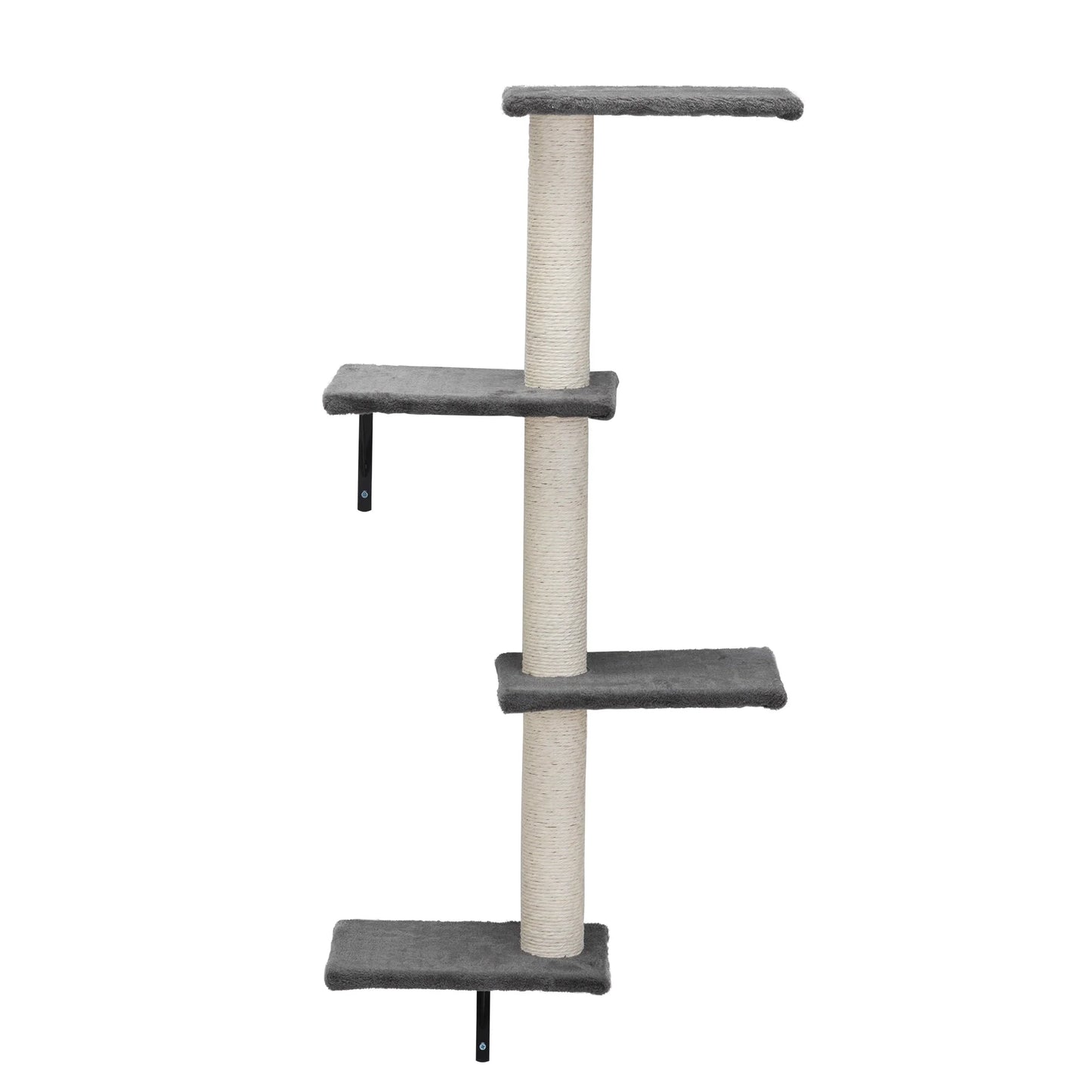 Cat Wall Mounted Climber Set With Integrated Scratching Posts