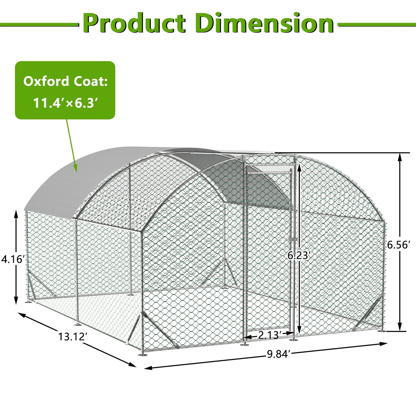 Chicken Coop Iron Walk In Hen House Waterproof UV Cover