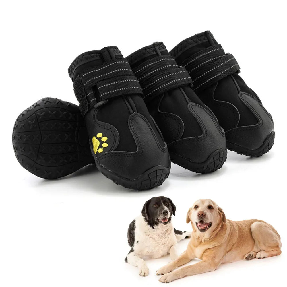 NONECN Waterproof Anti-Slip Rubber Dog Shoes For All-Weather Protection