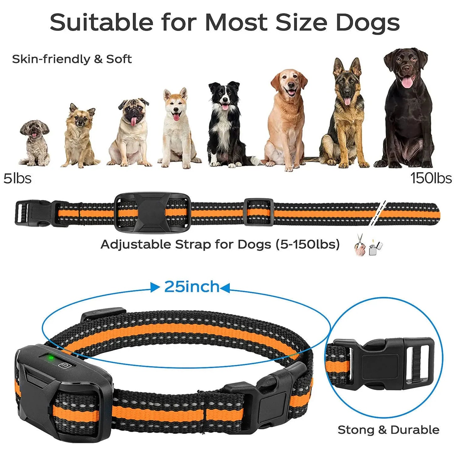 Training Collar Waterproof Remote Control for Dogs
