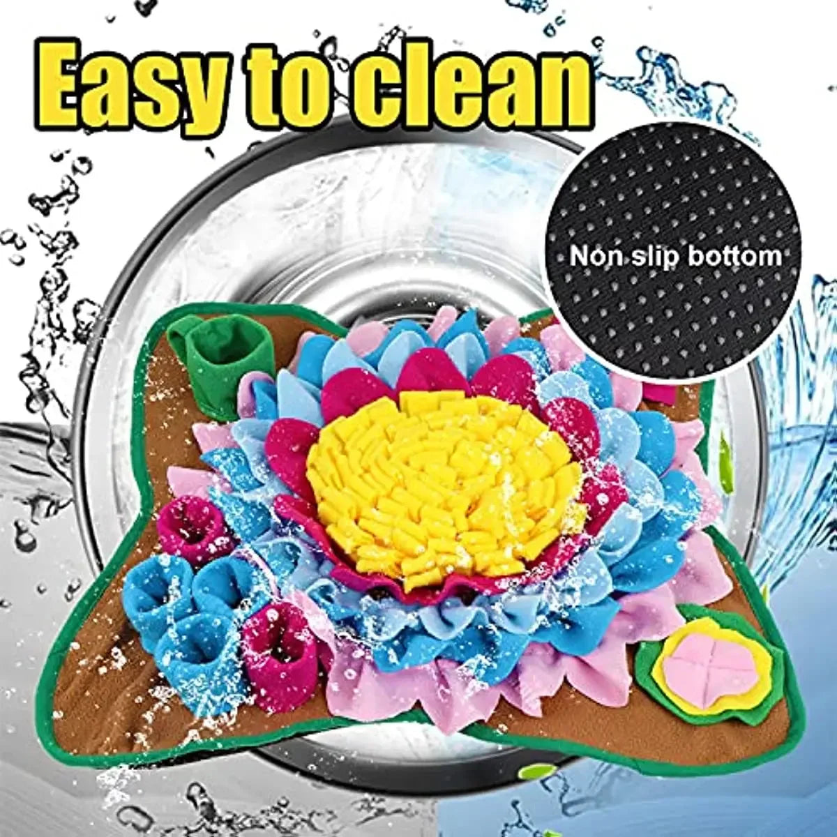 Dog Snuffle Mat Slow-Feed Nose Work Toy For Mental Stimulation