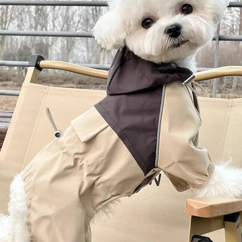 Pet Patchwork Raincoat for Dogs and Cats