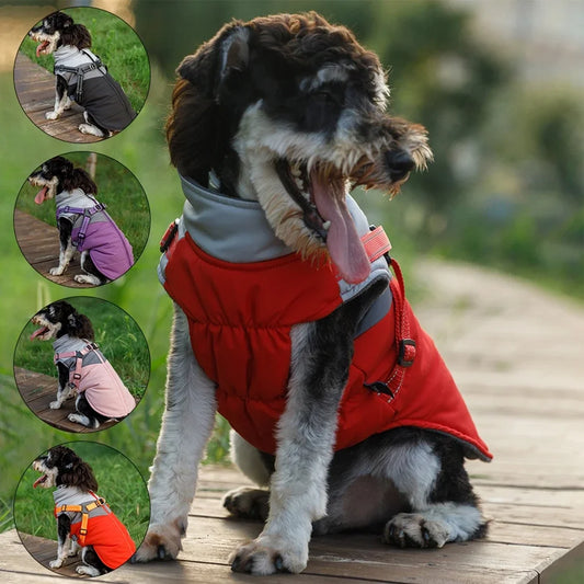Winter Dog Harness Vest Waterproof Polyester For Pets