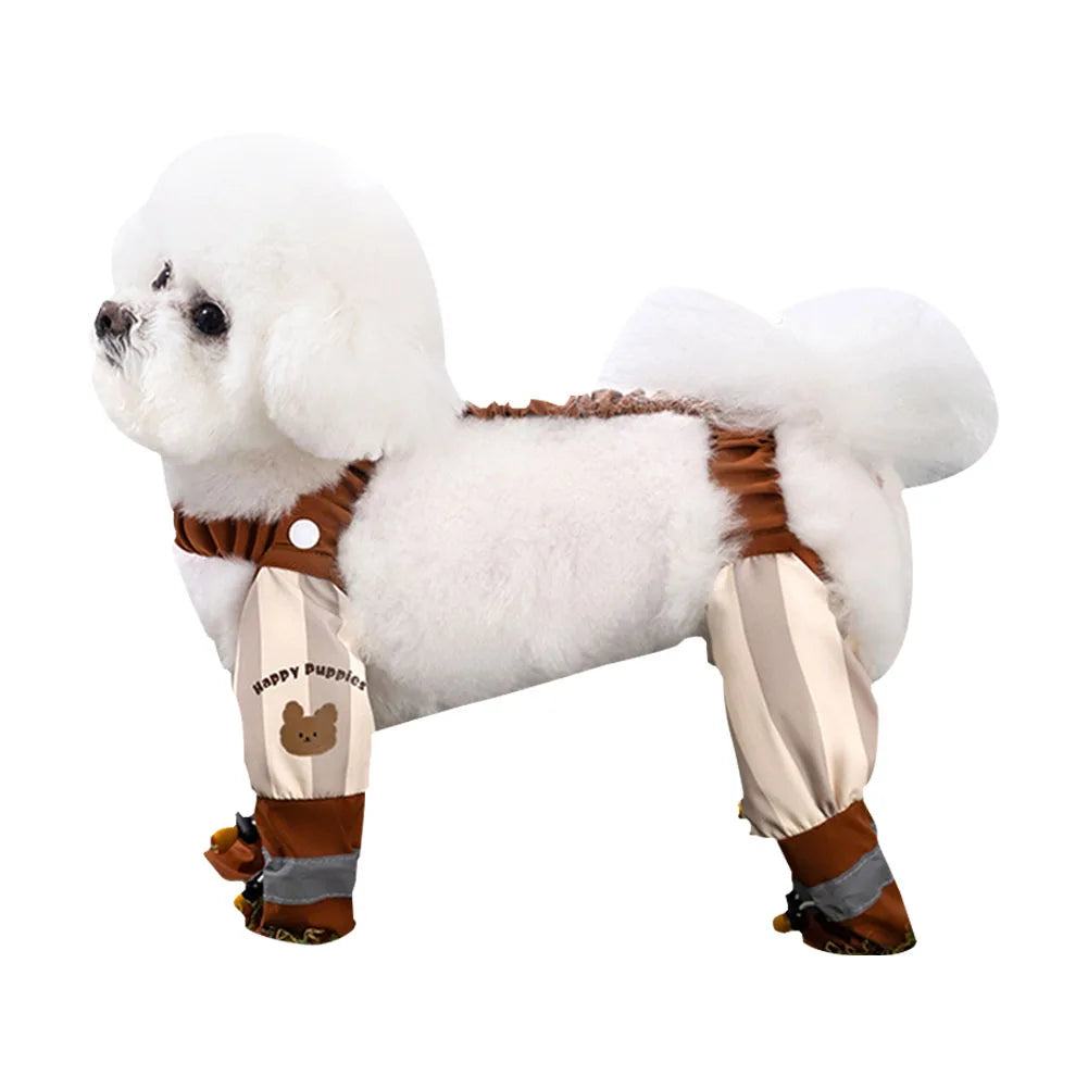 Shunmaii Dog Suspender Boots with Anti Slip Adjustable Straps