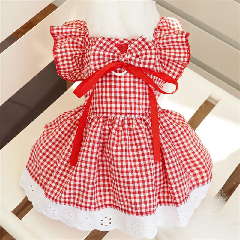 Dog Dress Floral Print Pet Costume For Everyday Wear