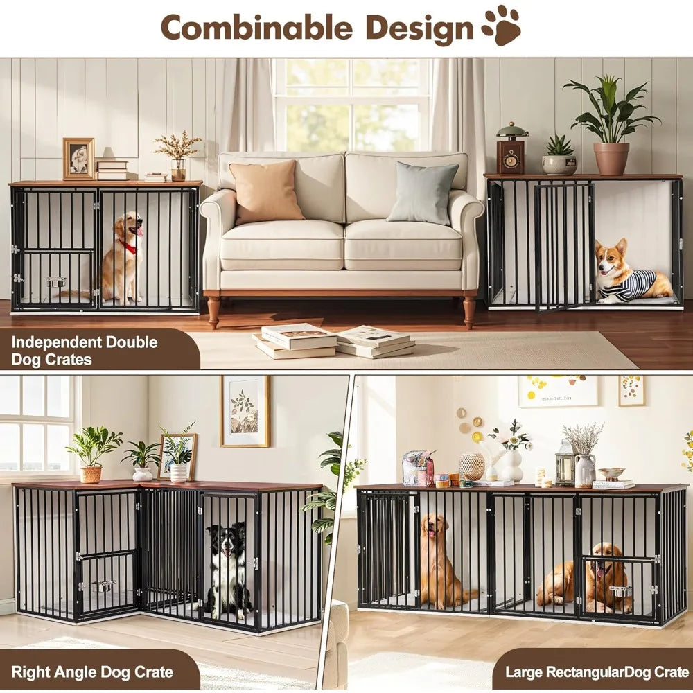 Dog Crate Furniture Heavy Duty Indoor Kennel With Dividers
