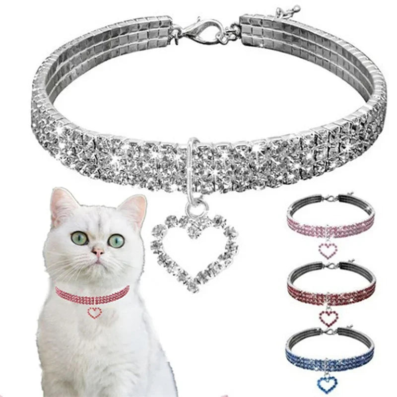 Dog Collar Bling Rhinestone For Small Medium Dogs Pets