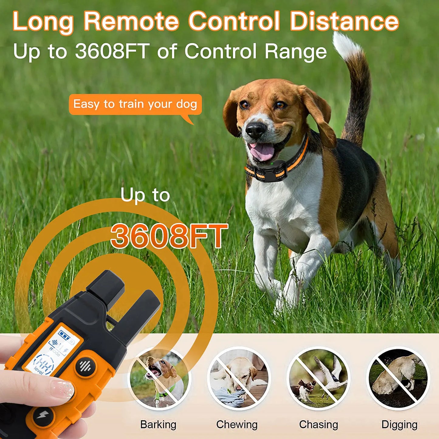 Electric Dog Training Collar Waterproof Remote Control