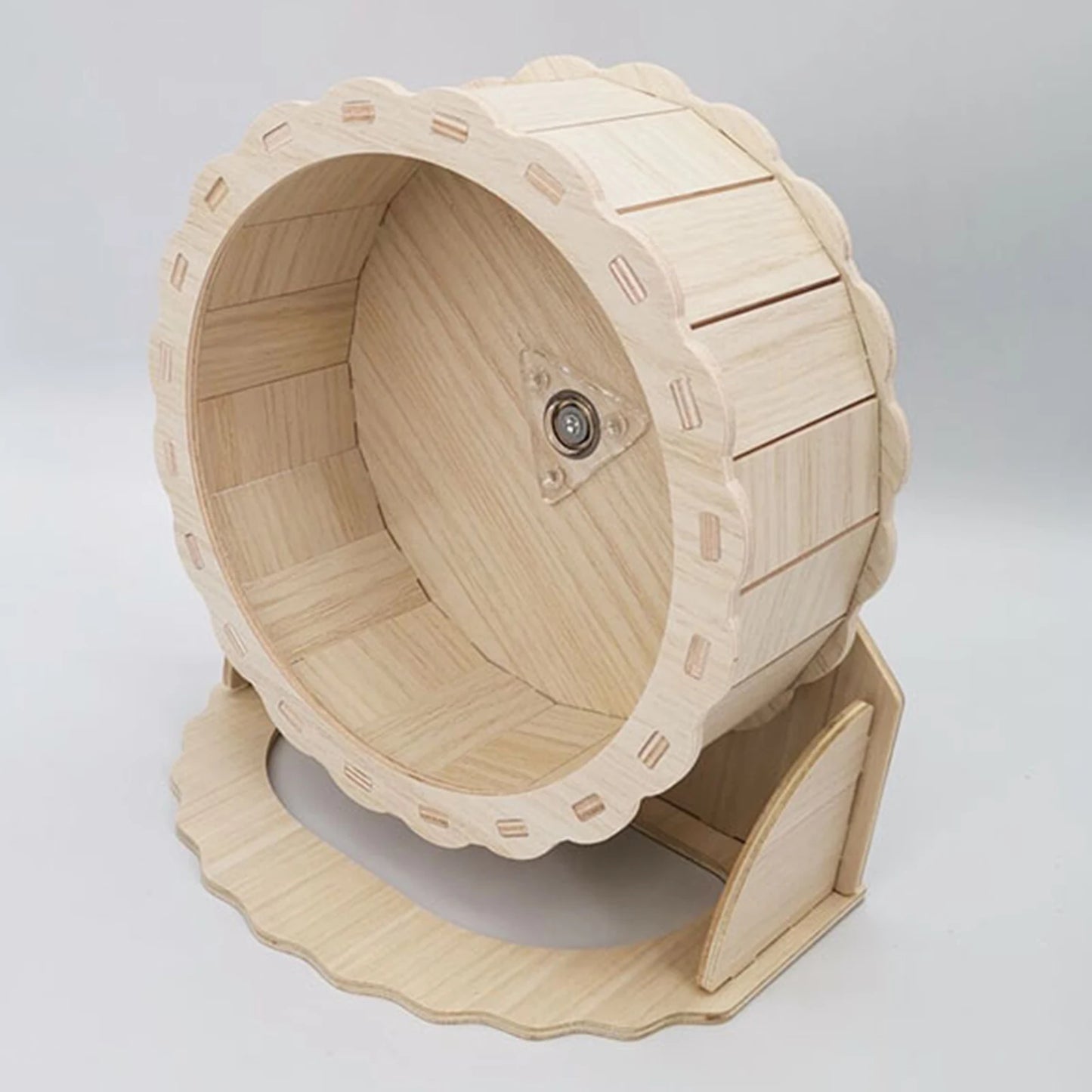 Hamster Wooden Running Wheel For Small Pets Cage Accessory