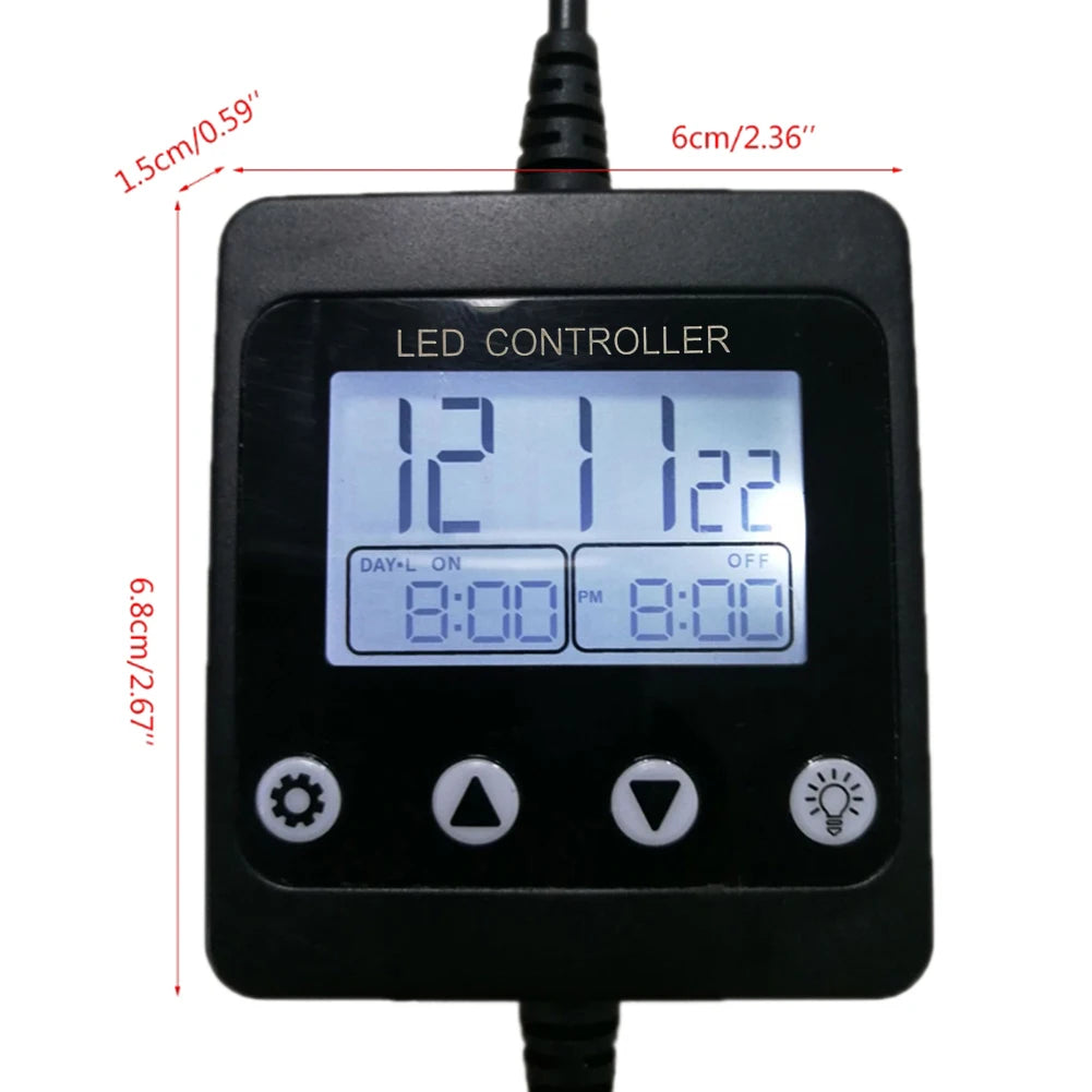 Sunset Modulator Fish Tank Intelligent Light Intelligent Fish Tank Lamp LCD Display Controller Modulator for Aquarium