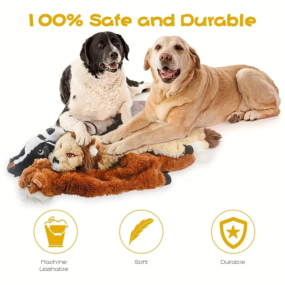 Dog Plush Toy Squeaky For Teething And Interactive Play