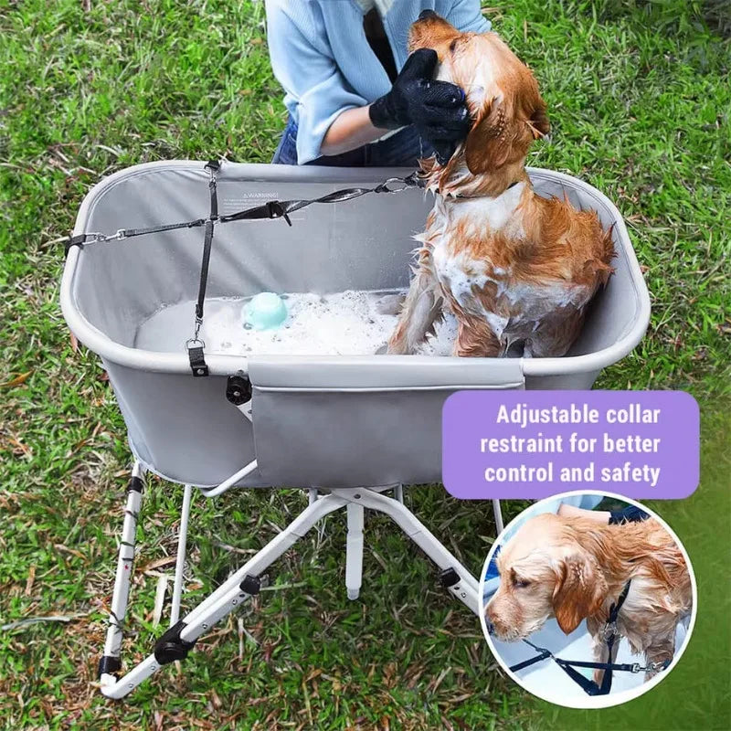 NONEDog Litter Elevated Dog Bath Tub Foldable Grooming Station
