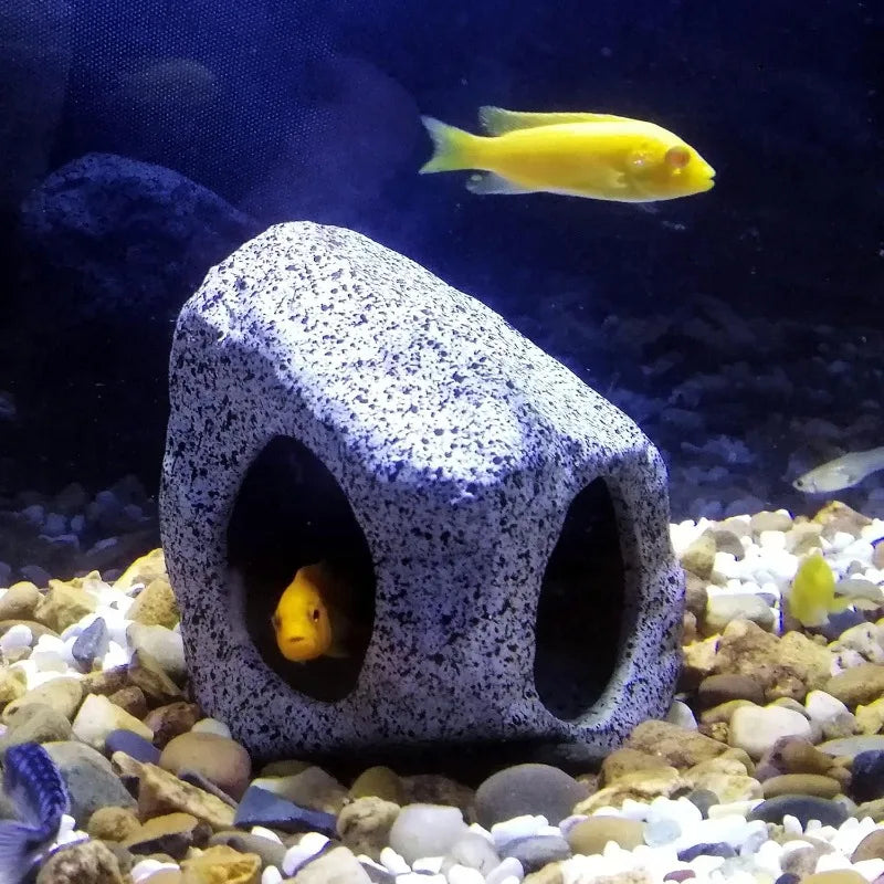 Fish Tank Stone Cave Shelter For Fish Natural Hideaway Decoration