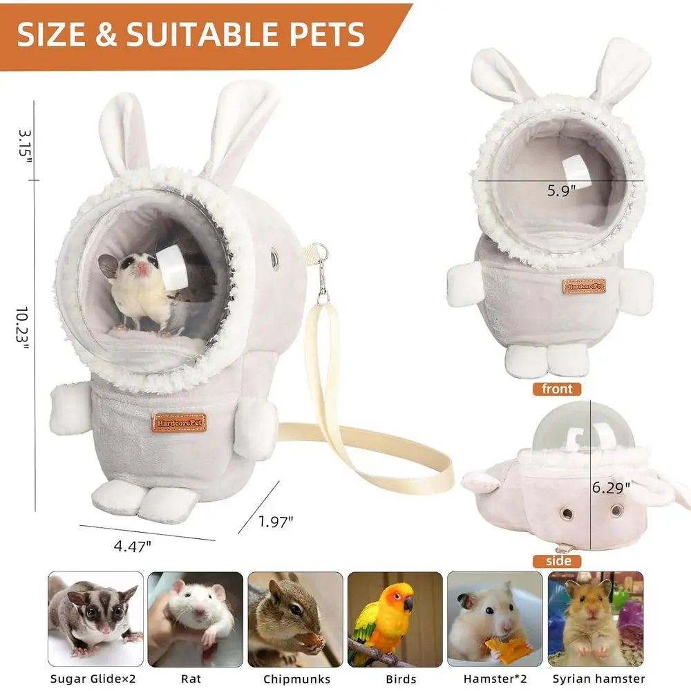 Small Animal Carrier With Rabbit Shaped Design For Pets