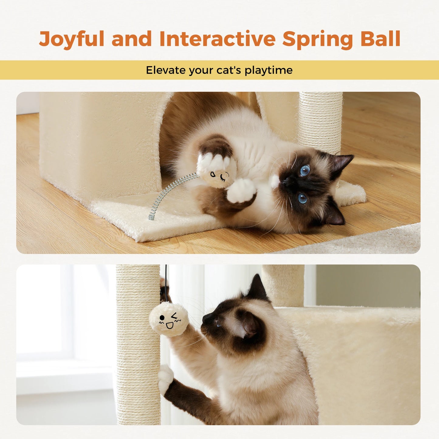PEQULTICN Cat Tree Detachable Top Perch For Indoor Cats