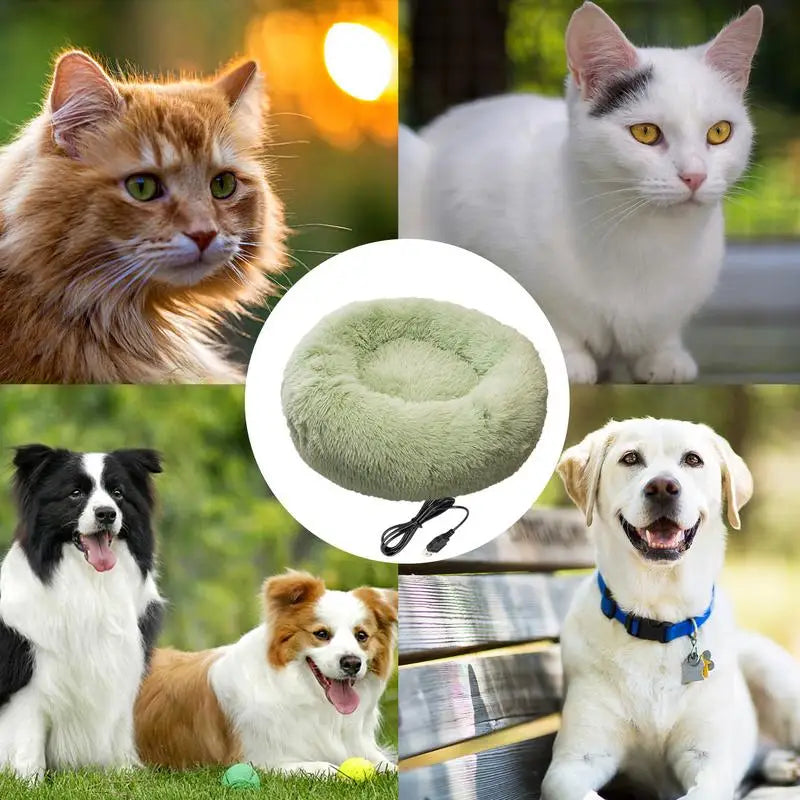 Electric Heated Dog Bed Silk For Winter Indoor Pets