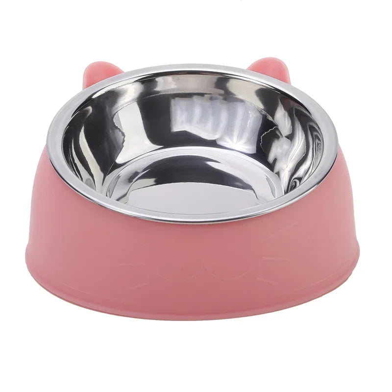 Portable Raised Wooden Non-Slip Pet Bowl For Cats And Dogs