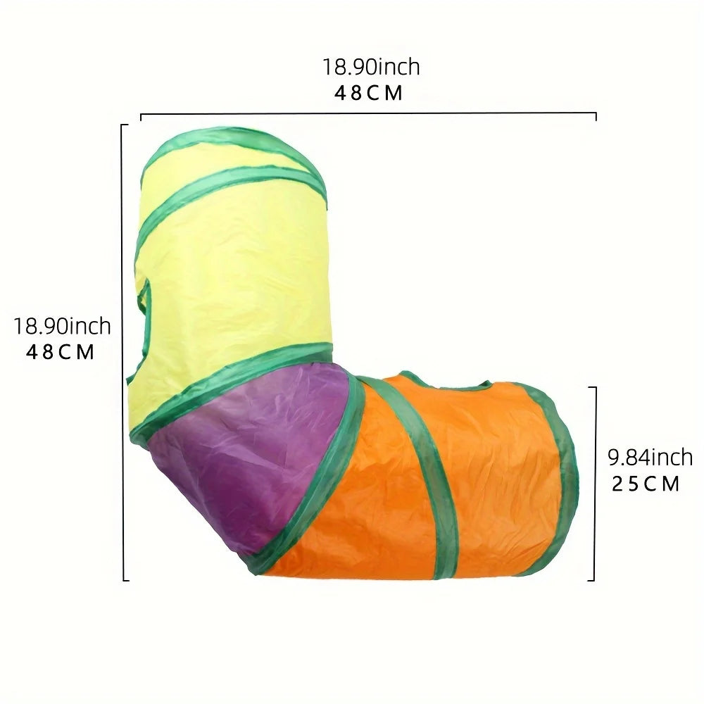Cat Tunnels Suede Fabric 4 Pack For Cats Indoor Playset