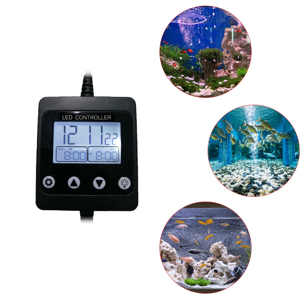 Sunset Modulator Fish Tank Intelligent Light Intelligent Fish Tank Lamp LCD Display Controller Modulator for Aquarium