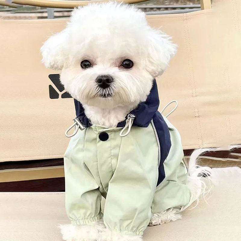 Pet Patchwork Raincoat for Dogs and Cats
